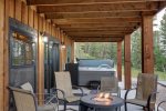 Dream Catcher-lower deck with fire pit, chairs and hot tub